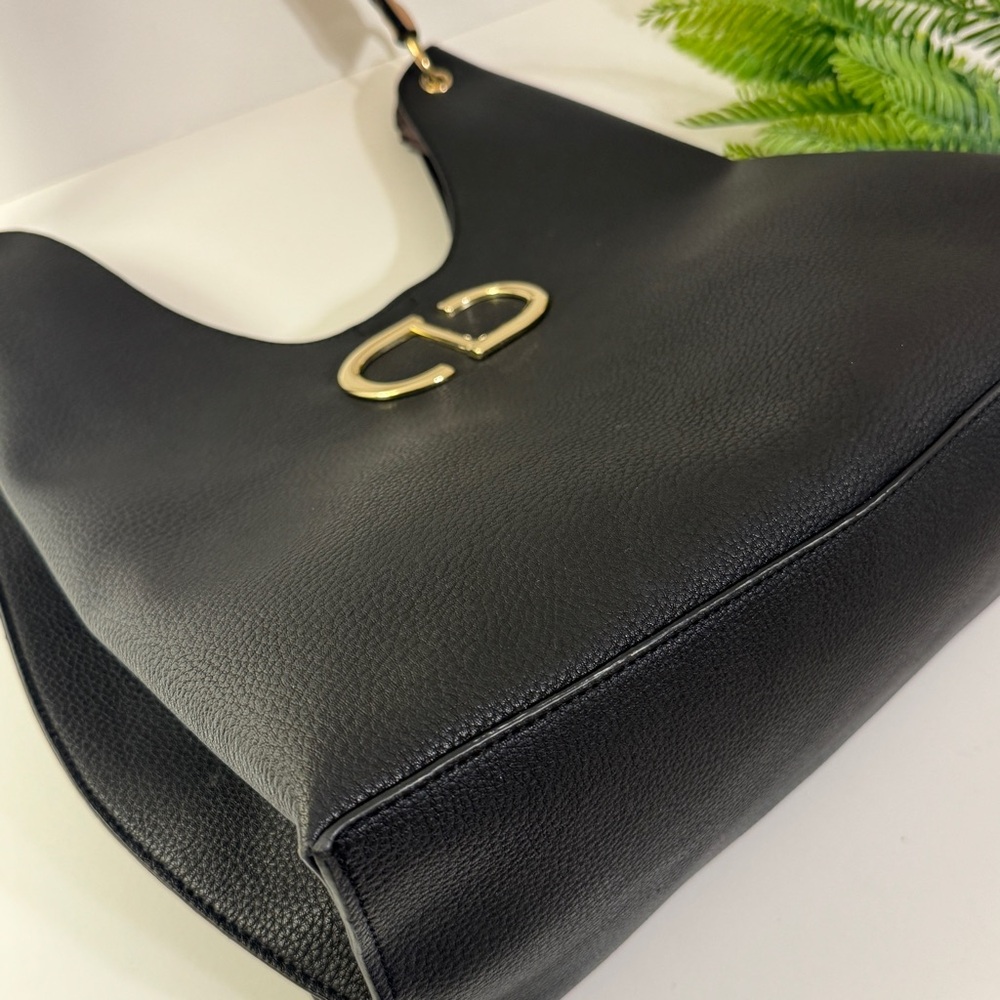 GIANNI BINI Beautiful Black Brown Hobo Shoulder Handbag - Picture 9 of 16